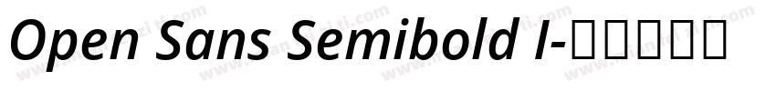 Open Sans Semibold I字体转换